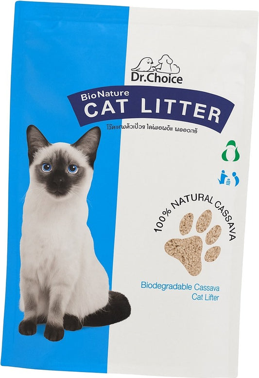 Dr. Choice Eco-friendly Cassava Cat Litter Original Unscented 2.73kg