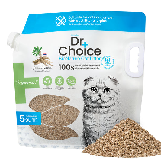 Dr. Choice Eco-friendly Cassava  Cat Litter Peppermint Scent 5kg