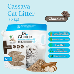 Dr. Choice Eco-friendly Cassava  Cat Litter Chocolate Scent 5kg