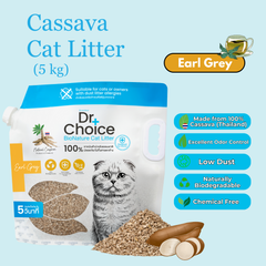 Dr. Choice Eco-friendly Cassava Cat Litter Earl Grey Scent 5kg