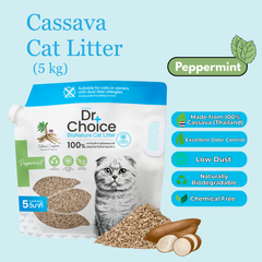 Dr. Choice Eco-friendly Cassava  Cat Litter Peppermint Scent 5kg